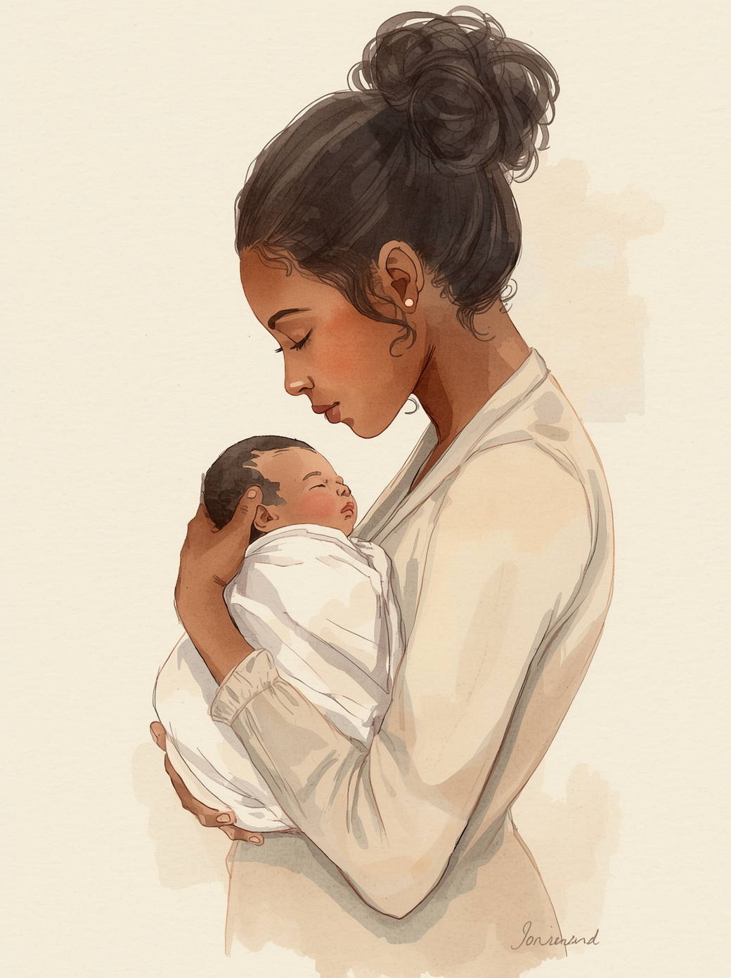 Postpartum doula care — mother and newborn in South Florida
